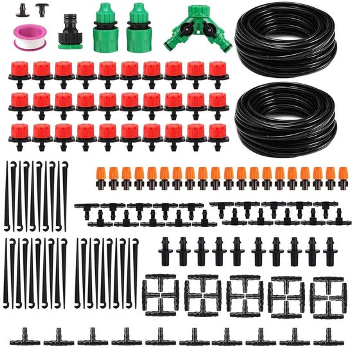 Allecto Plus - Druppelirrigatieset 15 meter - 2 stuks - Tuinirrigatiesysteem met