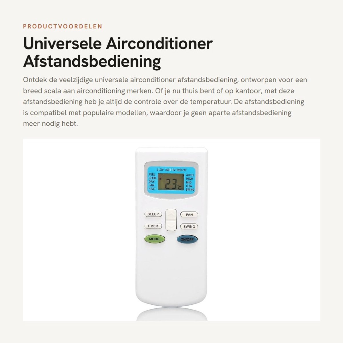 Dailygoods - Universele Airconditioner Afstandsbediening - Compatibel voor meerdere merken - Handzaam formaat - Ideaal voor thuisgebruik - Gebruiksvri...