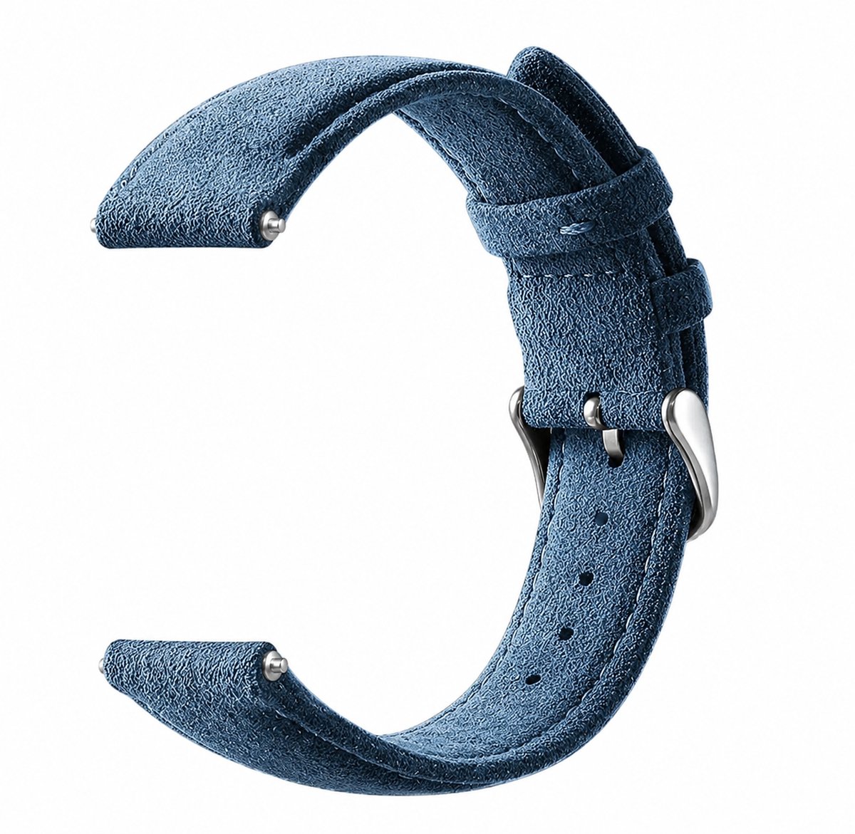 BUGOLINI Versus – Horlogeband Met Gespsluiting Gemaakt Van Alcantara – Geschikt Voor iWatch 42, 44 En 45MM – Zee Blauw