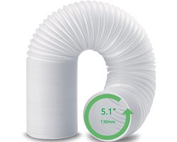 Slang voor mobiele airco (diameter 13 cm) – Afvoerslang geschikt voor mobiele airco's van LG, De'Longhi en AUTR – 150cm