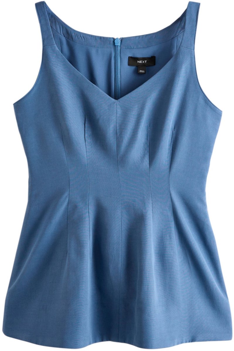 Next - Dames - Peplum top met V-hals - Blauw