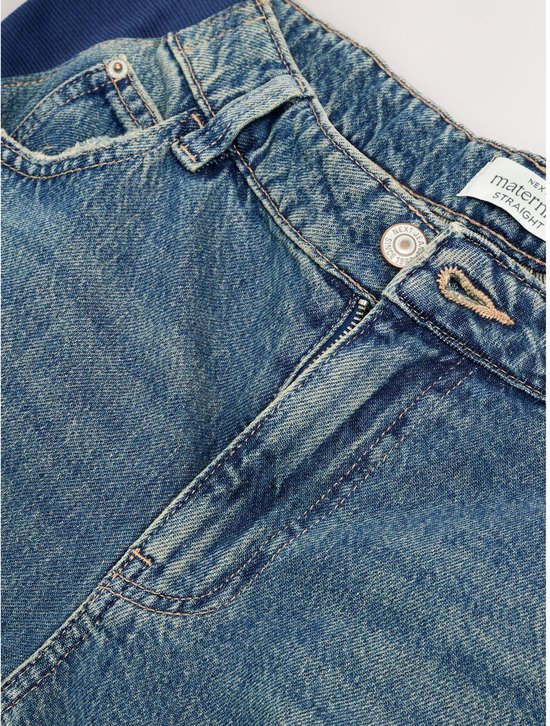 Next - Dames - Onder de buik zwangerschapsjeans met rechte pijpen - Blauw
