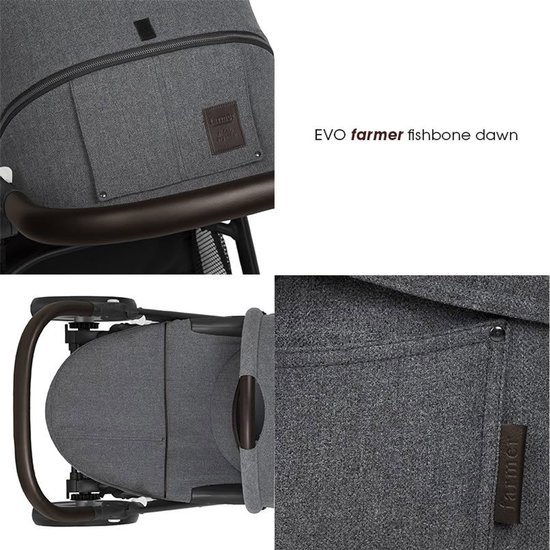 MUTSY - EVO - Onderstel - Farmer Black & Buggy Farmer Fishbone Dawn van Mutsy — afbeelding 4
