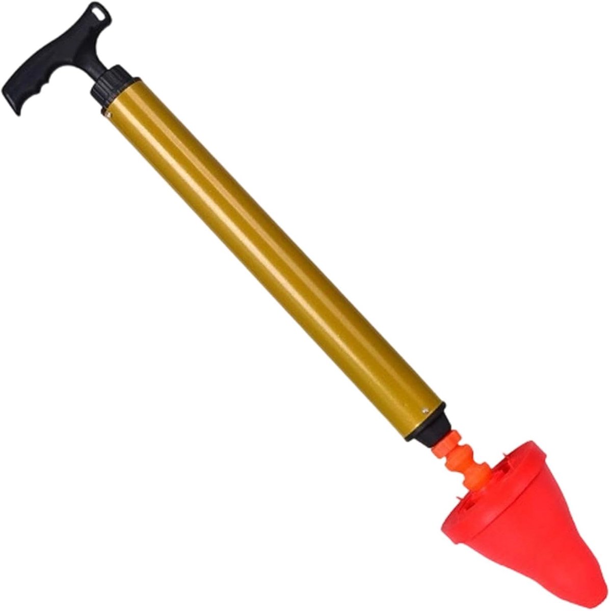 Toilet Plunjer - Verstopper Verwijderaar - Afvoer Ontstoppen - Ergonomische Handgreep - 62 cm Lengte - Zwart