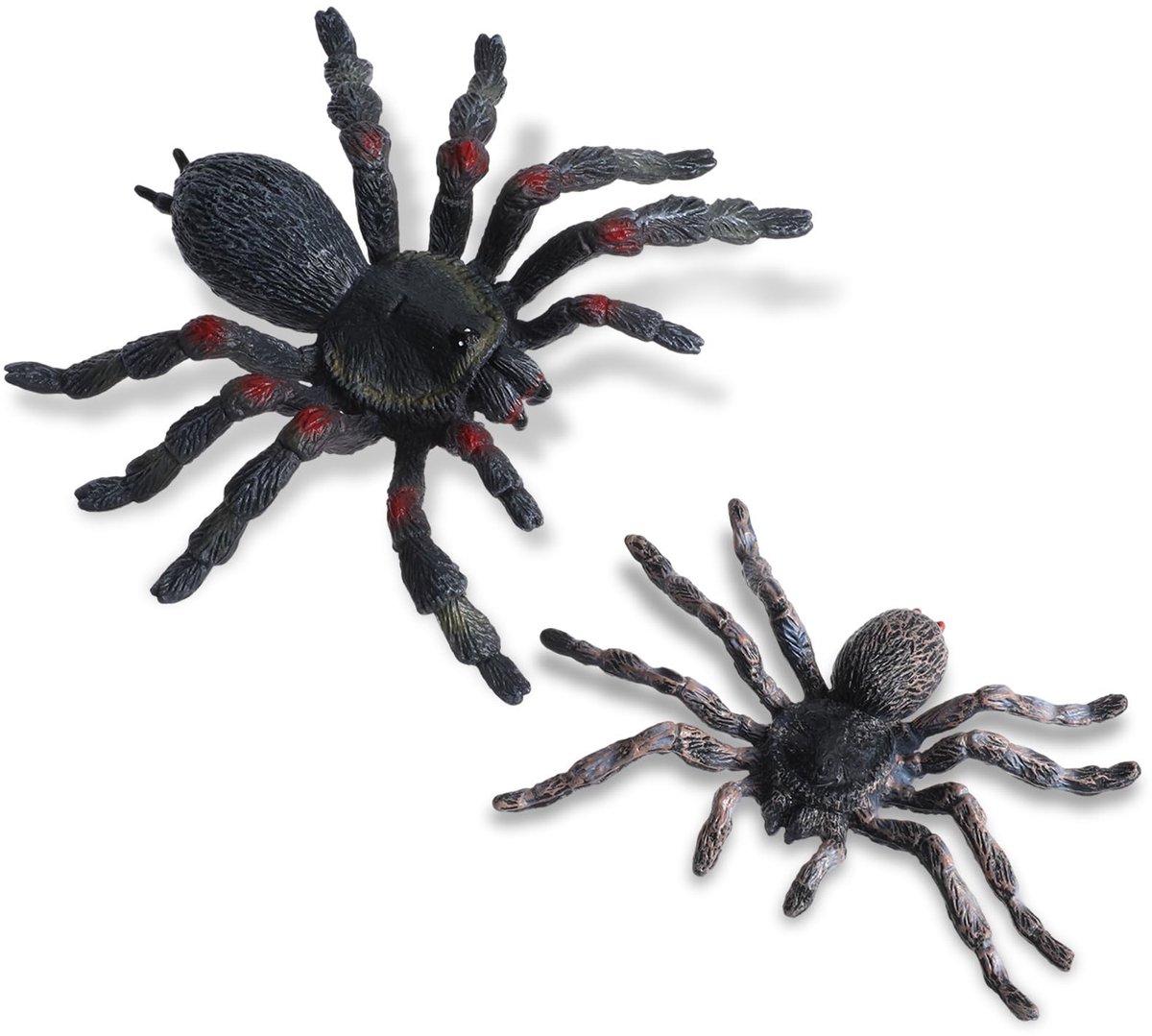 Dailygoods- Spinnenfiguren 2 stuks - Realistische Reuzenspinnen - Halloween Decoratie - In