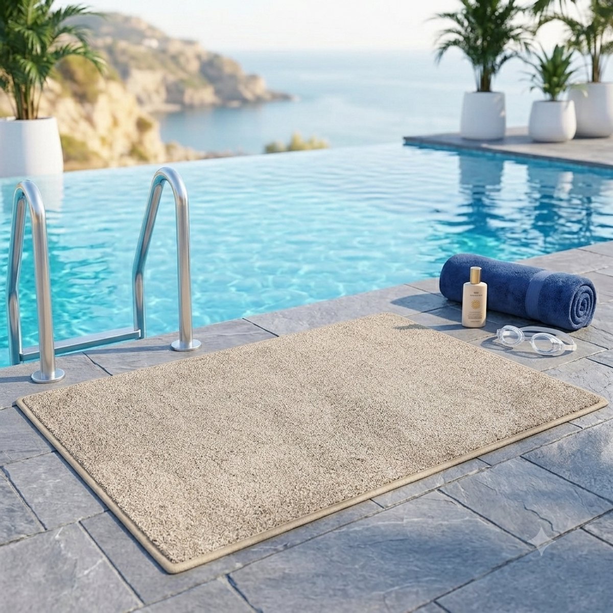 Maison Elara Vuilvanger Voetmat, Antislip Machine Wasbare Deurmat met Waterabsorberende Microvezels, 50 x 80 cm, Beige