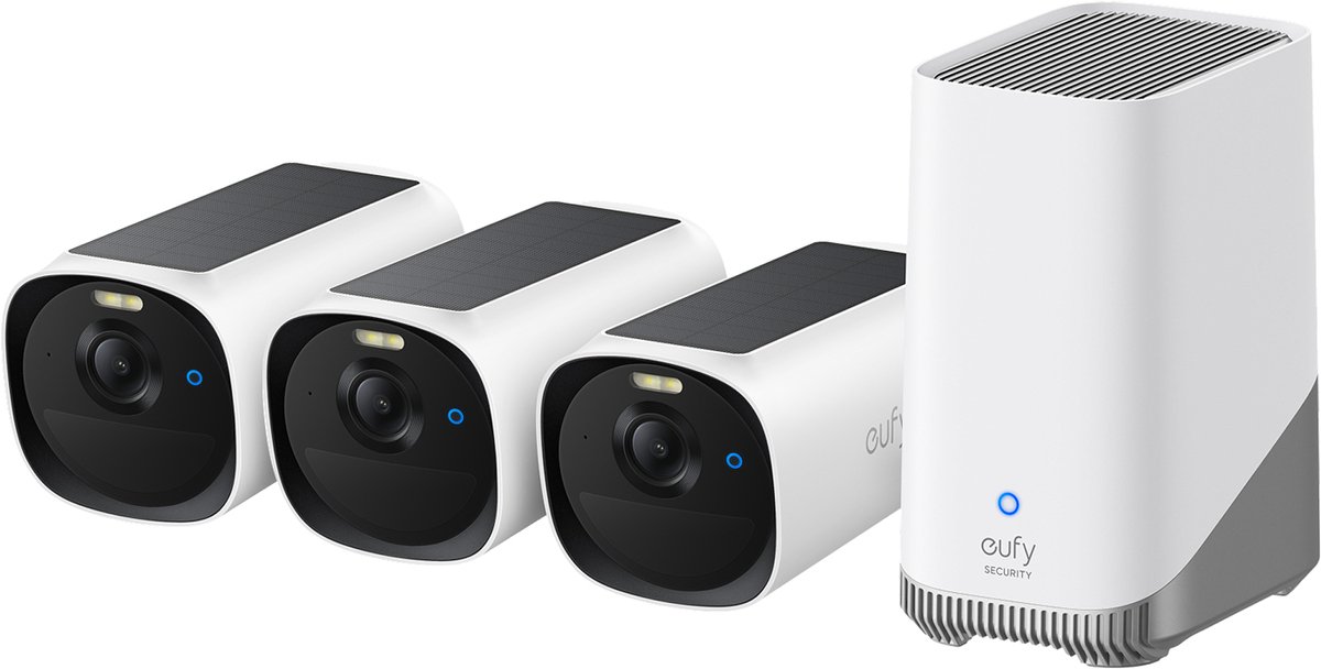 Eufy eufyCam E40 3-Cam Kit + HomeBase S380 Bullet IP-beveiligingscamera Binnen & buiten 2688 x 1520 Pixels Muur