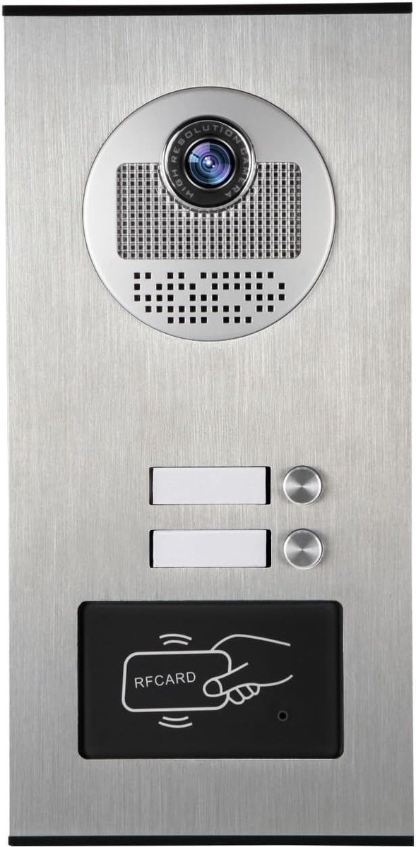 Video Intercom - Deurtelefoon Systeem - Veilige Toegang - 7 Inch LCD Scherm - Voor 3 Huishoudens - Zwart