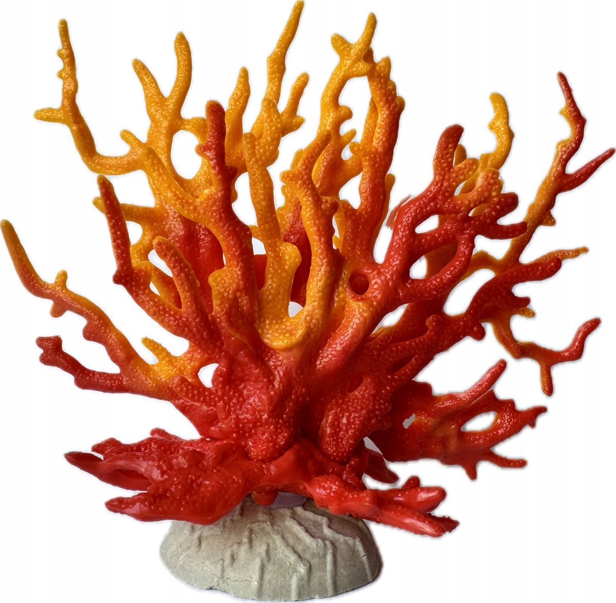Oranje Kunstmatige Koraalplant voor Aquarium - 18cm