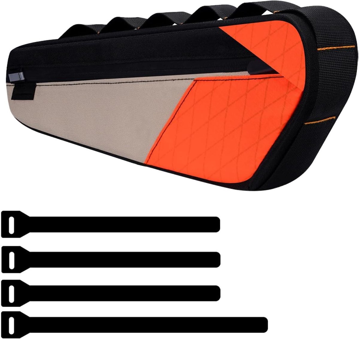 Fiets Frametas - Waterdichte Organizer - Fietstochten Organiseren - Verbeterde Stabiliteit - 2.5 Liter - Oranje