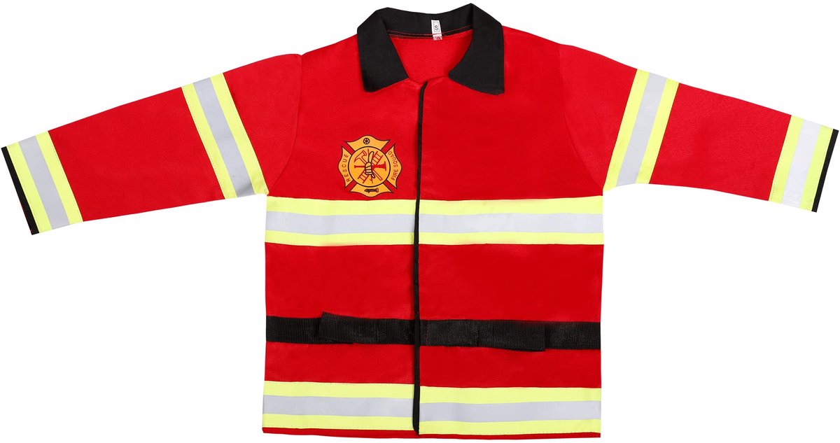 Brandweerman rollenspel kostuum klein (3-5 jaar) - inclusief accessoires - perfect voor fantasierijk spel - ShopVlot