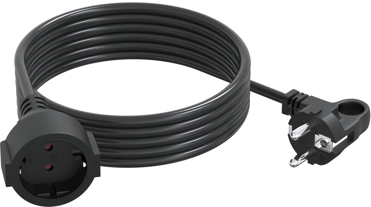 Verlengkabel buiten 5 m - Geaarde AC Schuko kabel - IP44 veiligheidsstekker - Ideaal voor tuin en kantoor - ShopVlot