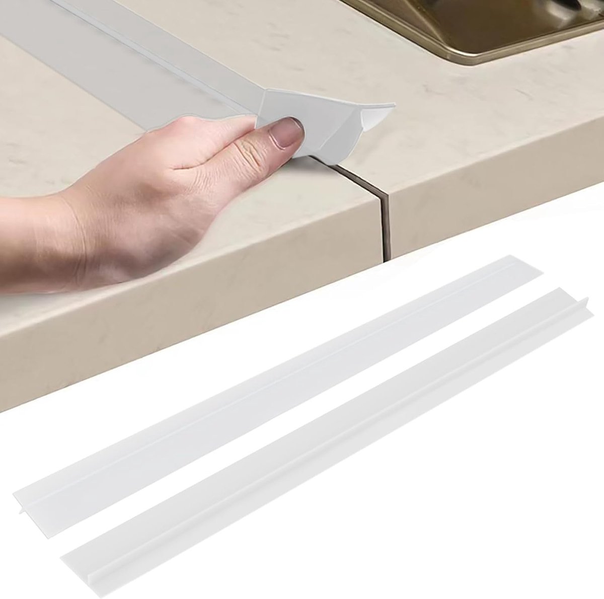 Werkblad verbindingsrail 63cm - transparant - voor naadloze afwerking - eenvoudig schoon te maken - ShopVlot