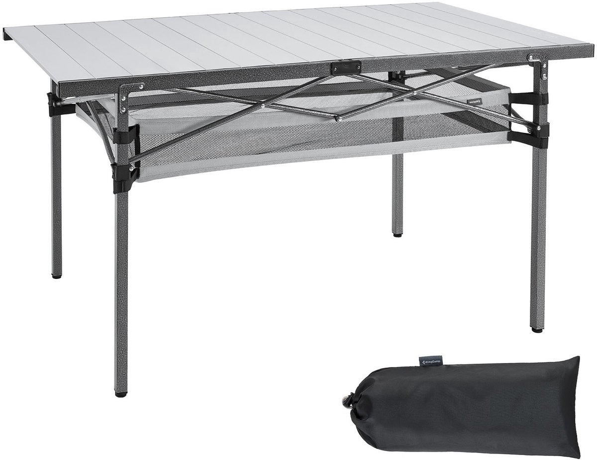 Campingtafel Campingroltafel - Klaptafel voor in de tuin, aluminium, 136 x 70 cm