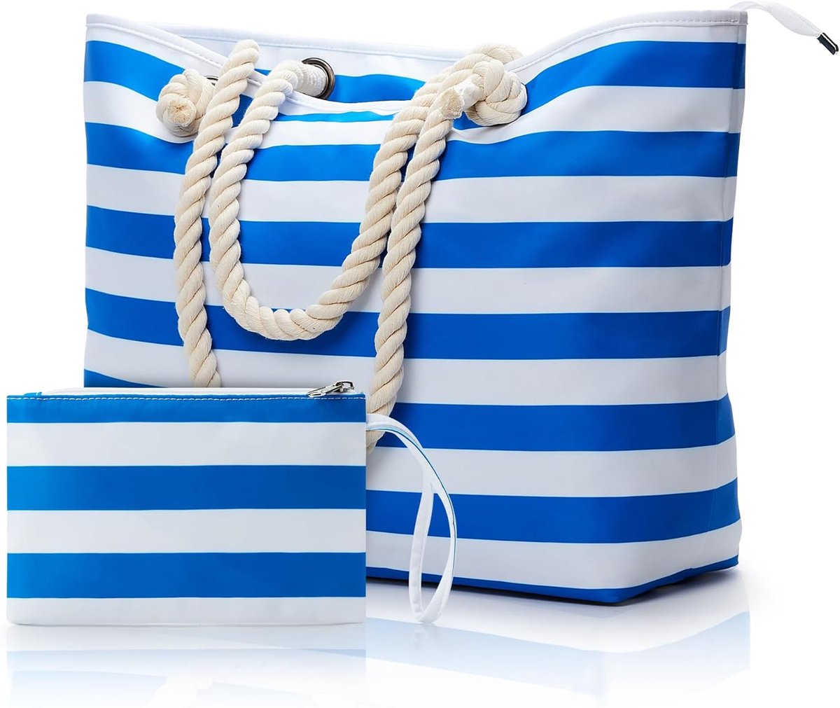 Oversized strandtas met rits - waterdicht - grote sporttas met vakken - ideaal voor zomeruitjes - SnelShoppen