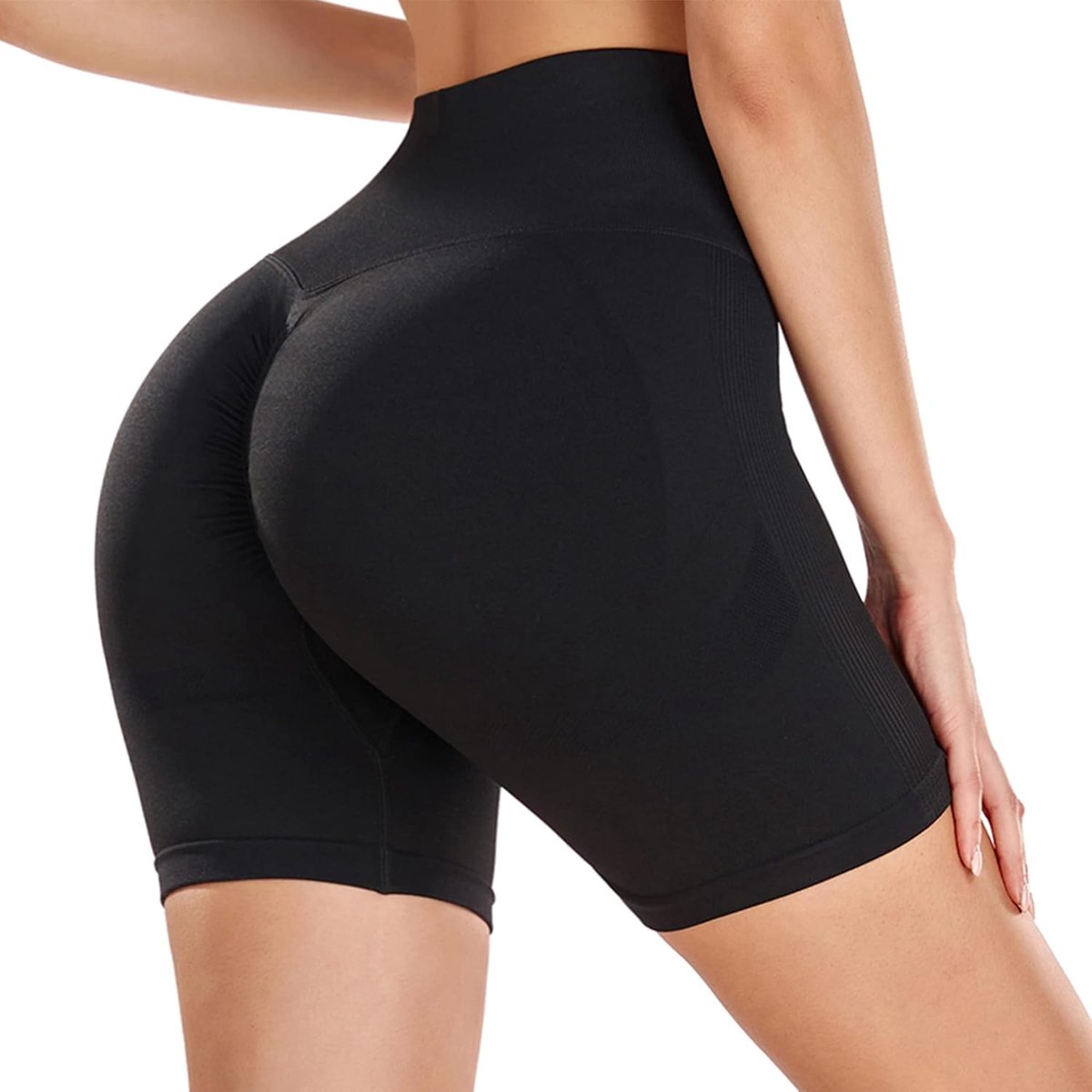 Sportshorts voor Dames Hoog Taille - Naadloze Fiets- en Hardloopshorts - Butt Lifting - Ideaal voor Training - SnelShoppen