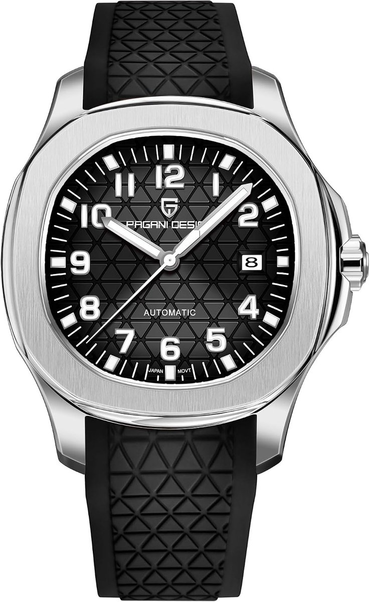 Heren Automatische Mechanische Horloge - Octagonaal Stalen Kast - Japanse 8215 Beweging - SnelShoppen