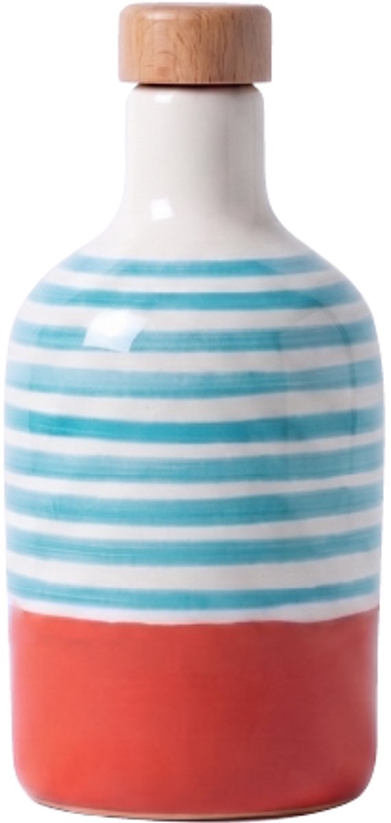 Materico Arancione – Handgemaakte Keramische Fles Extra Vergine Olijfolie uit Puglia – 250 ml