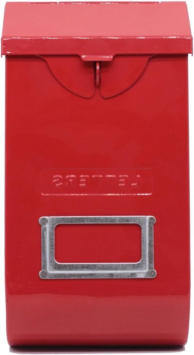 Wandmontage brievenbus - Opbergbox metaal - Veilig post ontvangen - Waterdicht en roestvrij - 15.5 x 6 x 29.5cm - Rood
