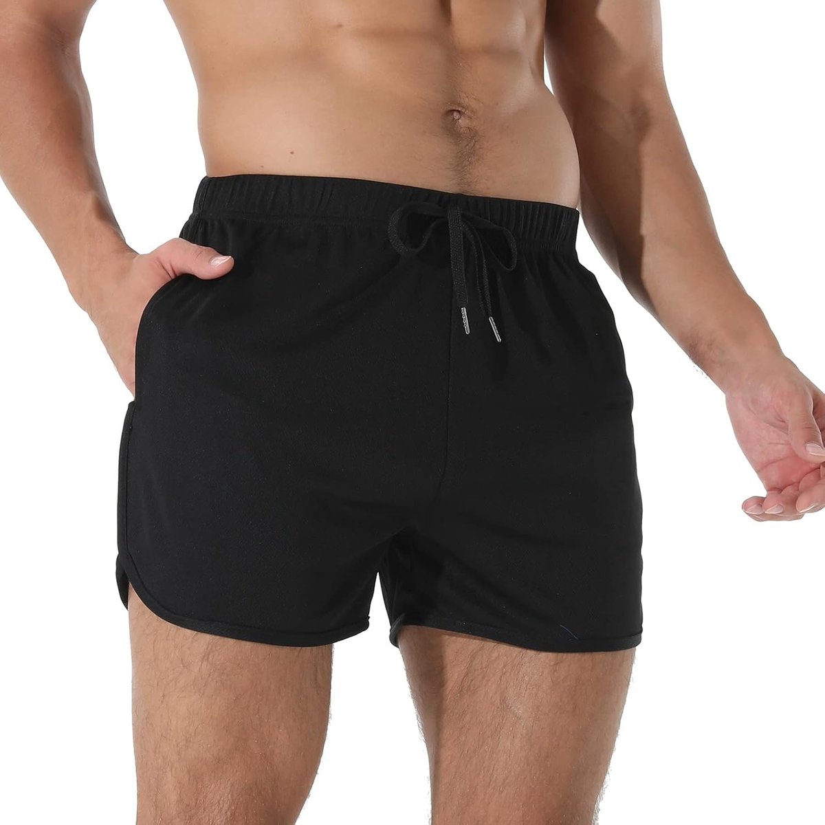 Sportshorts voor heren - sneldrogend - met zak - ideaal voor fitness - SnelShoppen