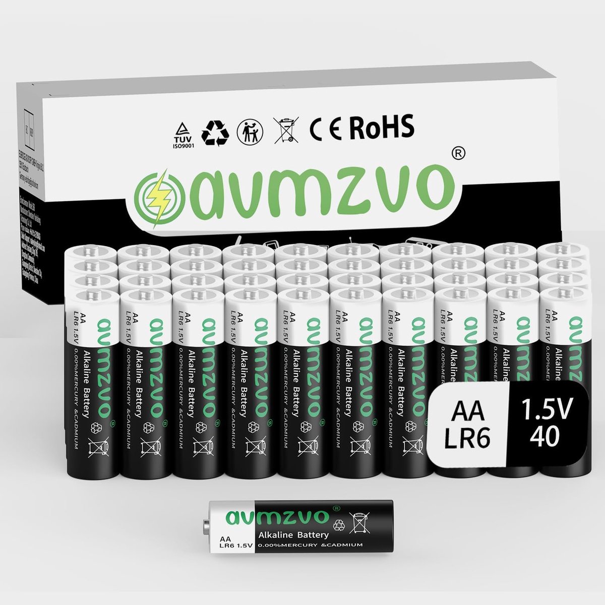 AA batterijen 1.5 V - LR6 alkaline - 40 stuks - duurzame energie voor speelgoed - SnelShoppen