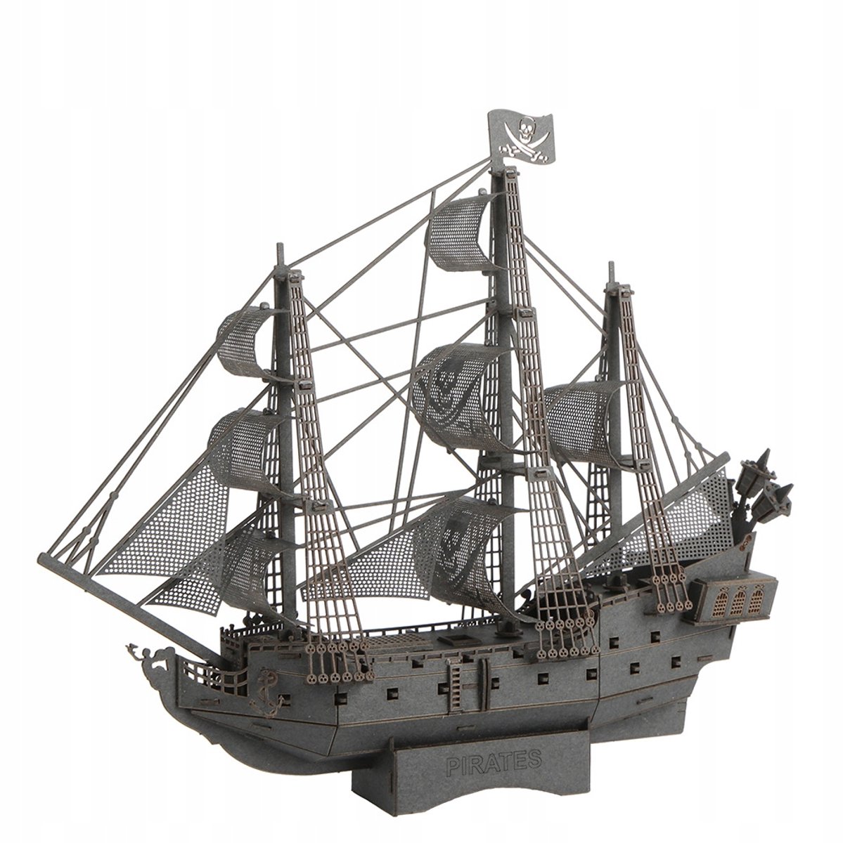 3D Scheepsmodel Bouwpakket - Zwart Piraat Schip