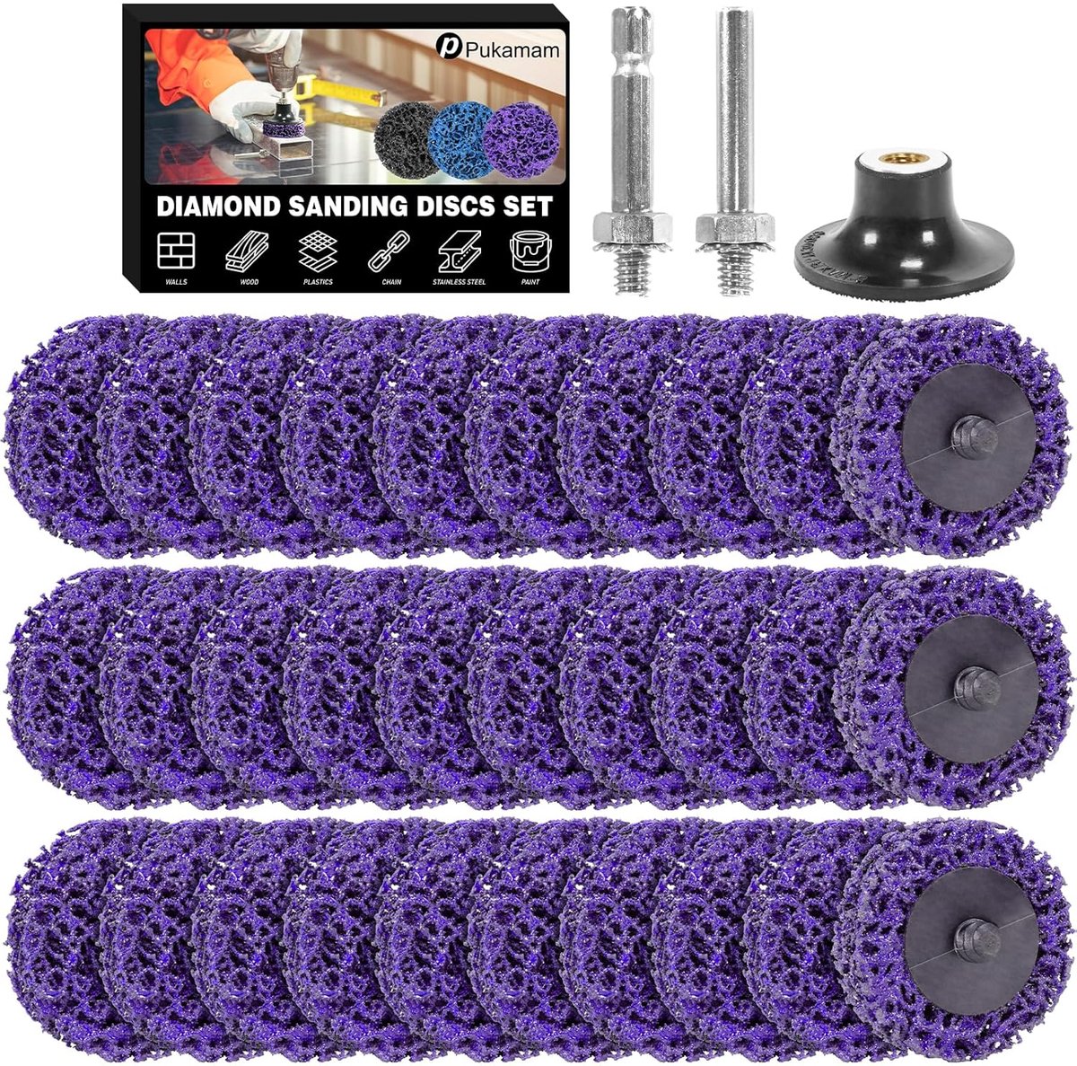 Schoonmaakdiscs 50mm - CSD Schuur- en Pickeldiscs - Hoge kwaliteit nylonvezel - Ideaal voor roestverwijdering - ShopVlot