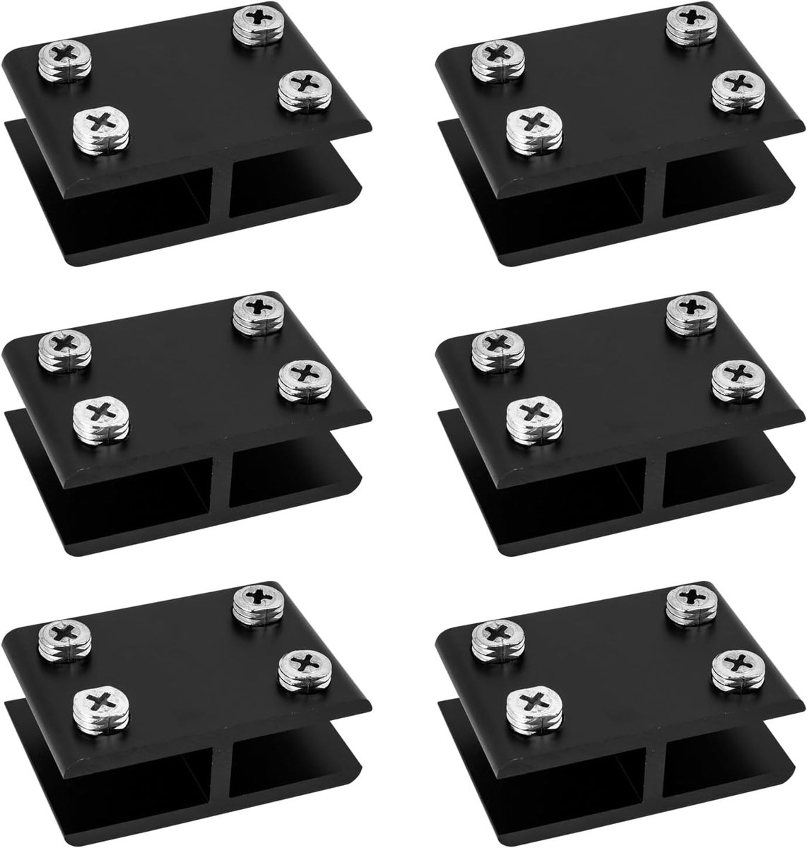Glasclip 180 graden voor 10-12 mm glas - verstelbare aluminium klem - robuust en duurzaam - ideaal voor glasplanken - ShopVlot
