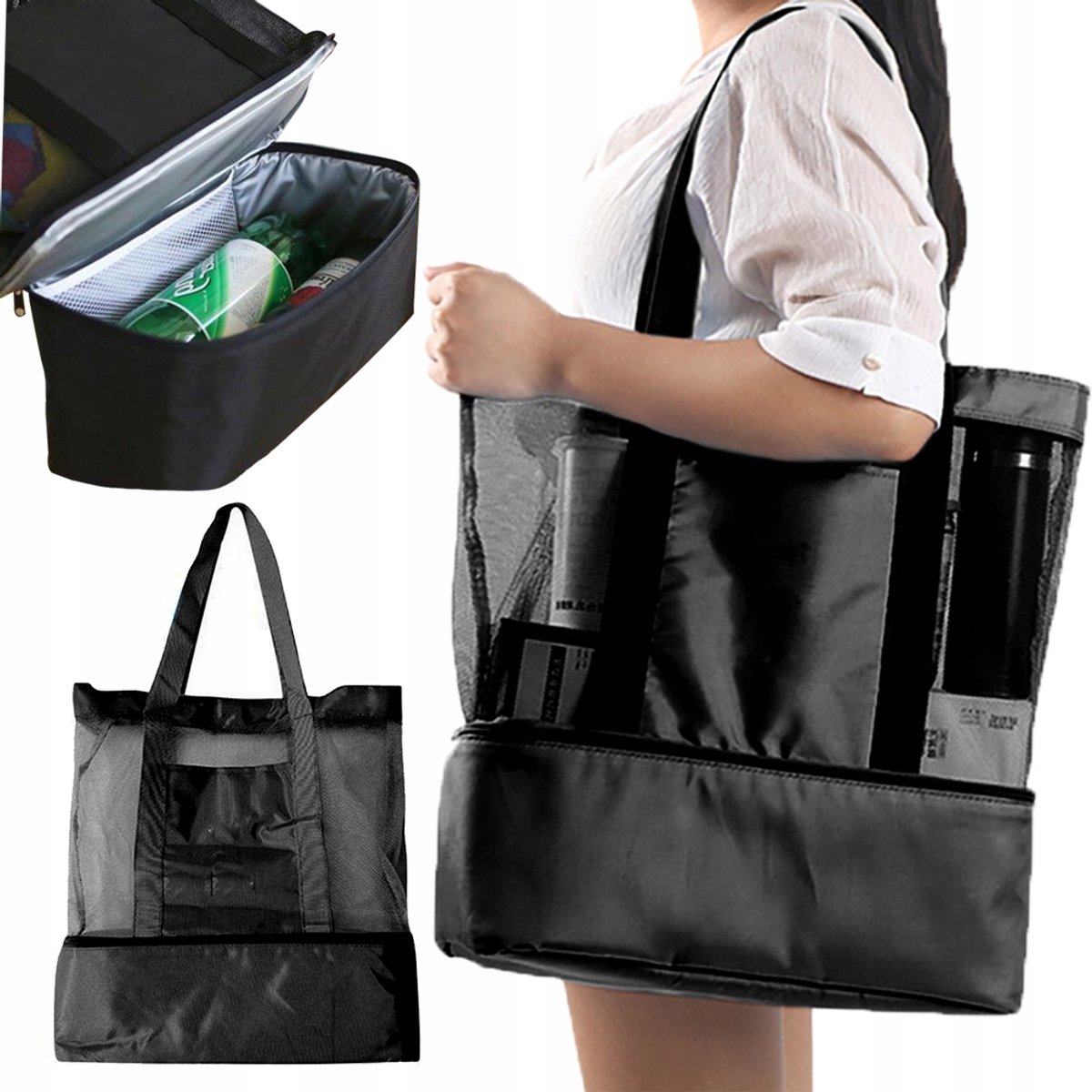 Grote 20L Koeltas - Strand, Picknick, Charmant - Waterdicht