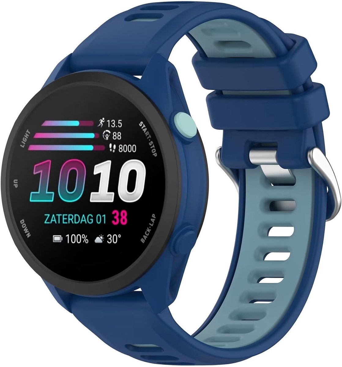 Horlogeband compatibel met Garmin Forerunner 170 - silicone sportband - verstelbaar - ideaal voor actief gebruik - ShopVlot