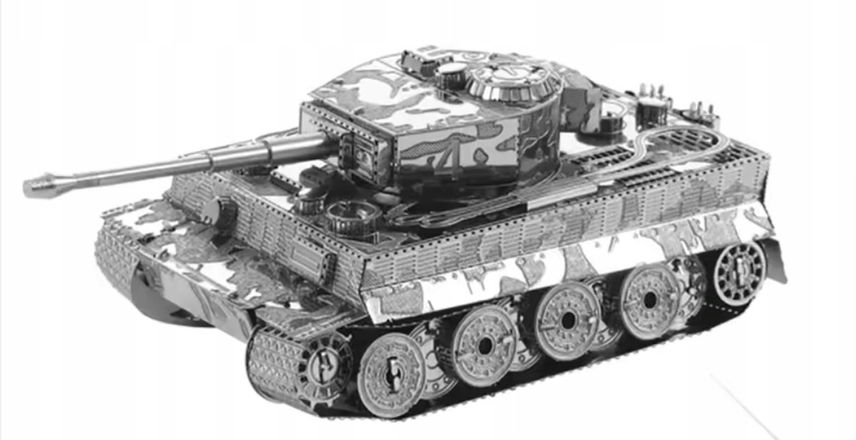 Metalen 3D-puzzel Tiger I Tankmodel Bouwpakket