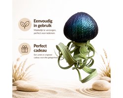 Artistieke Jellyfish Luchtplant met Iriderende Toplaag – Handgemaakte Tillandsia Hangplant – Unieke Woondecoratie – Trendyairplants