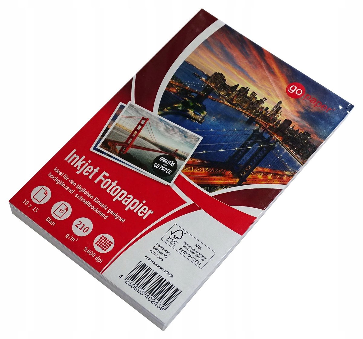 Fotopapier Glanzend 10x15cm 210g 50 vel