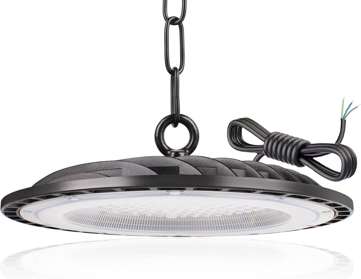 LED High Bay Light 100W - 6000K Koud Wit - 10.000lm Helderheid - Ideaal voor Werkplaatsen - ShopVlot