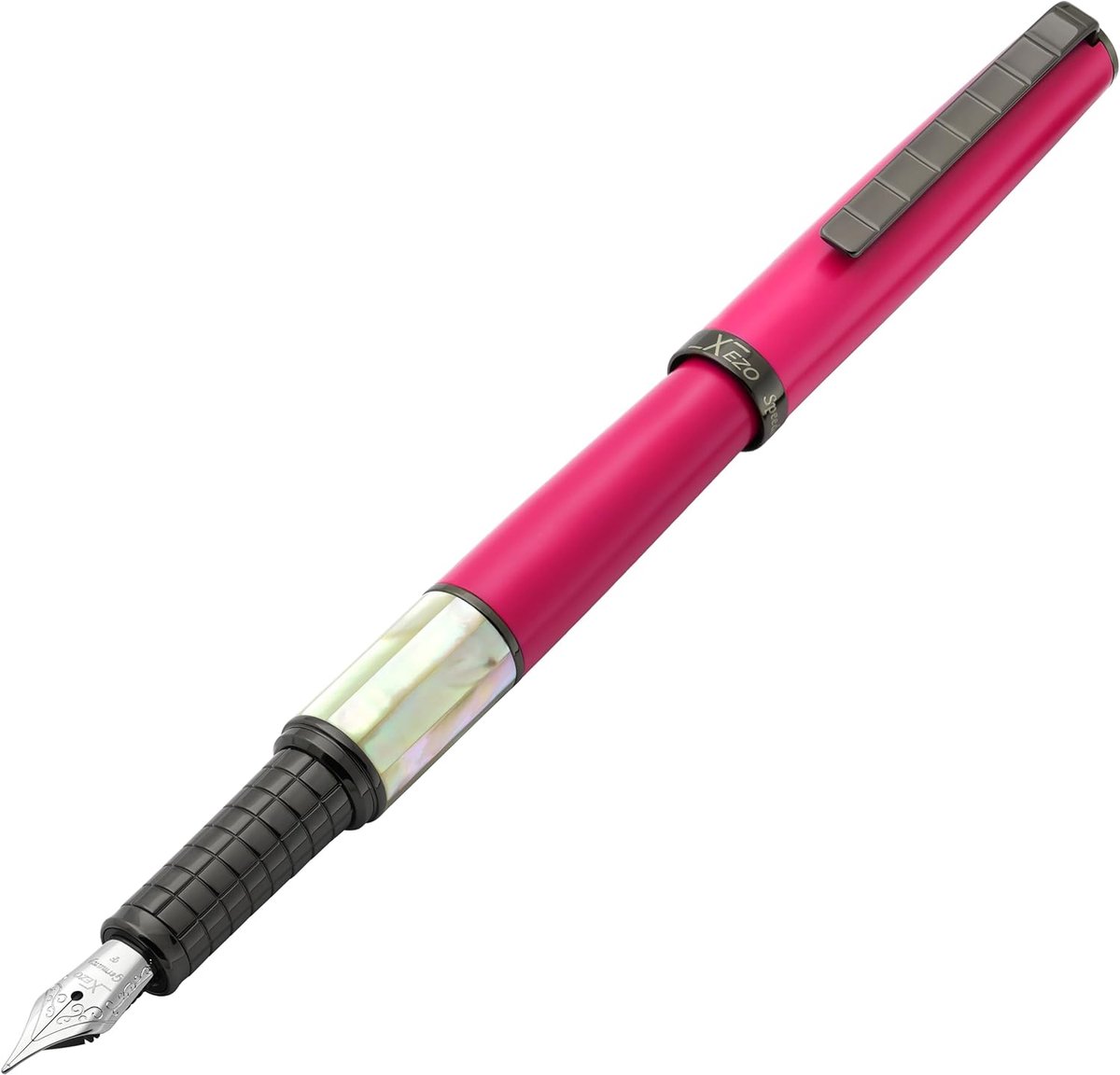 Vulpotlood fijne punt - matte cerise fuchsia - wit parelmoer - uniek ontwerp - ShopVlot