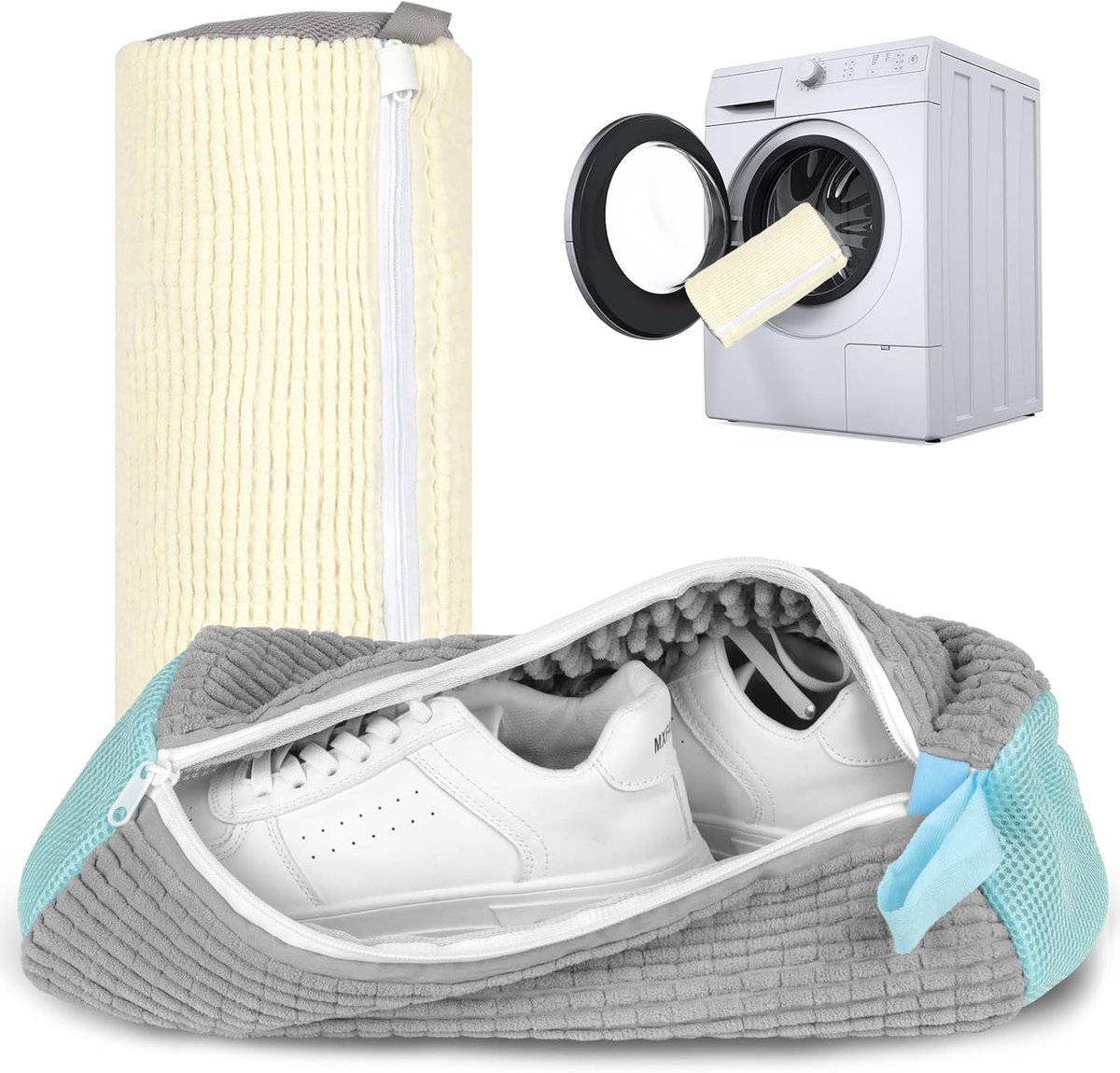 Schoenwaszak 2 stuks - waszak voor schoenen - 360° reiniging - eenvoudig wassen in wasmachine - ShopVlot