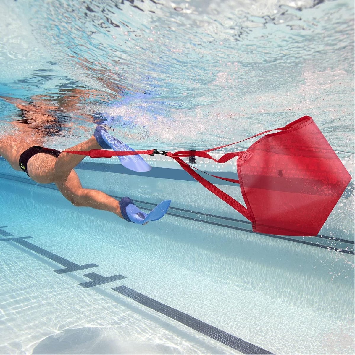 Zwemkrachttrainingsriem - 360° Rotatie Zwemparachute - Verhoog weerstand voor effectieve training - ShopVlot