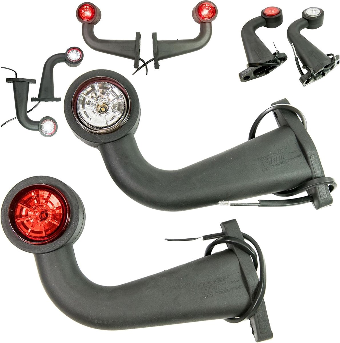 LED rubber zijlicht 12V 24V - wit rood - slank ontwerp - ideaal voor truck en caravan - ShopVlot