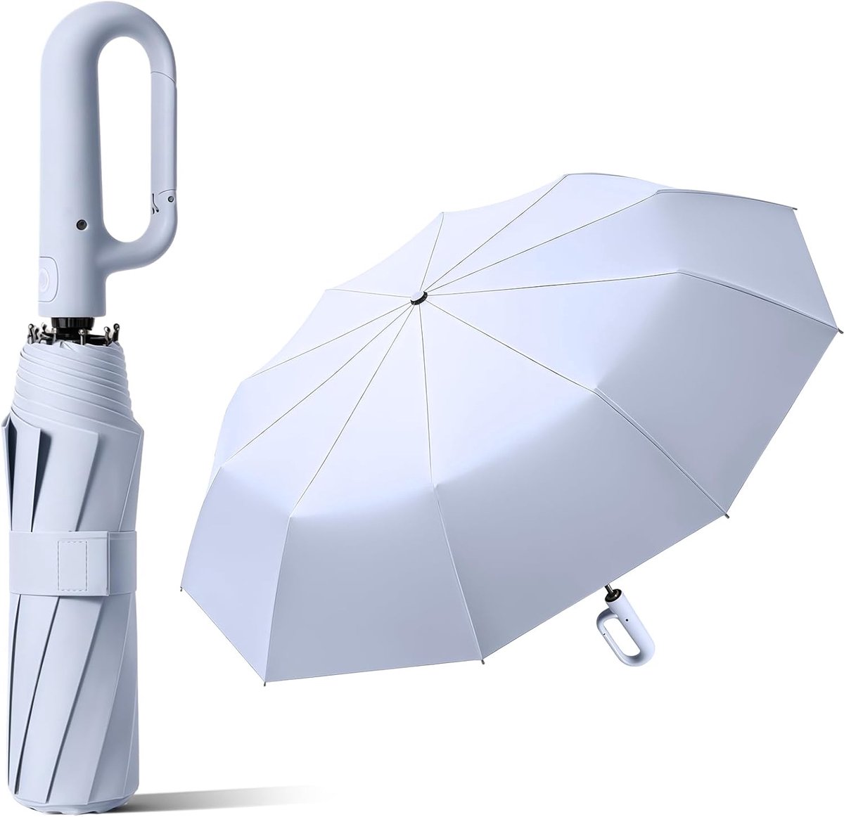 Compact automatische opvouwbare paraplu - wind- en stormbestendig - lichtgewicht en robuust - ideaal voor onderweg - ShopVlot