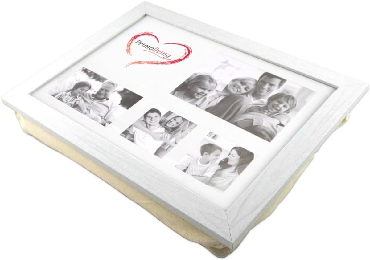 Knee Table met Fotolijst - 43 x 32,5 x 8 cm - Met Kussen - Ideaal als Laptop Tray - ShopVlot
