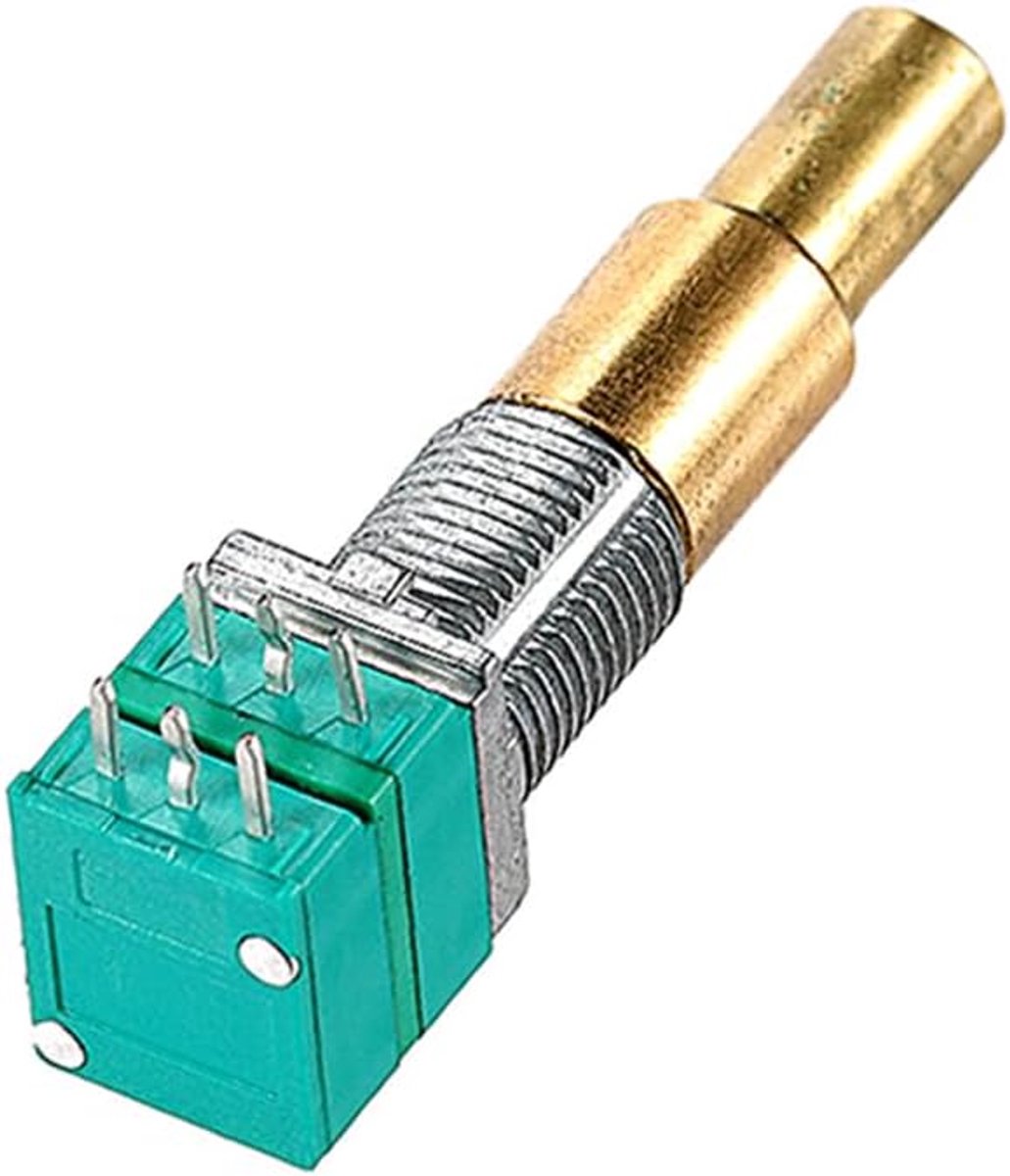 Potentiometer A500K - dubbele as - messing schacht - ideaal voor gitaar en bas - ShopVlot