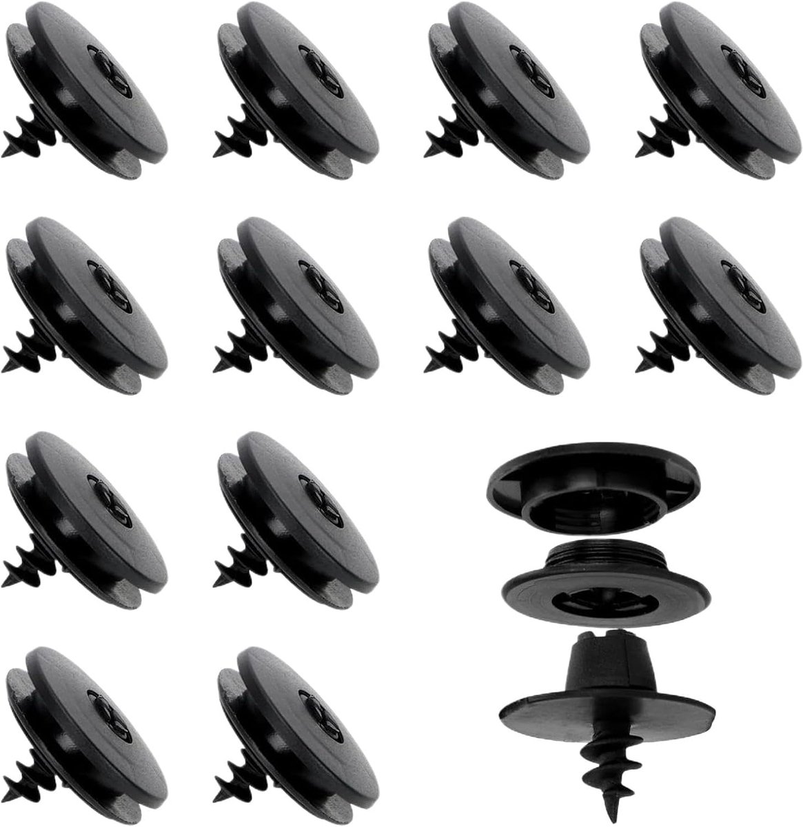 Autovloermat clips 12 stuks - universele bevestiging - antislip kunststof - houdt vloermatten op hun plaats - ShopVlot