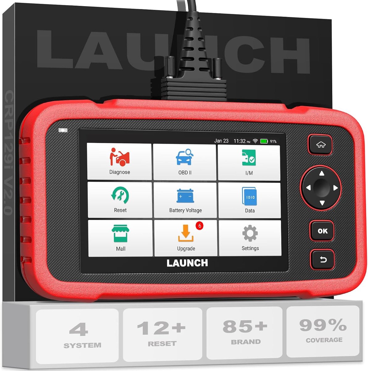 OBD2 diagnosverktyg - 12 resetfuncties - batterijtester - diagnose auto met VIN - ShopVlot