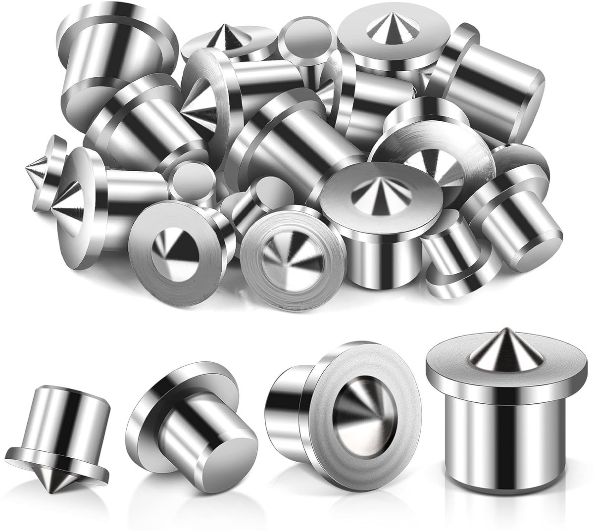 Dowel Aid 20pcs Houtpluggen 6/8/10/12mm - Carbon Staal - Precisie Markering - Ideaal voor Houtbewerking - ShopVlot