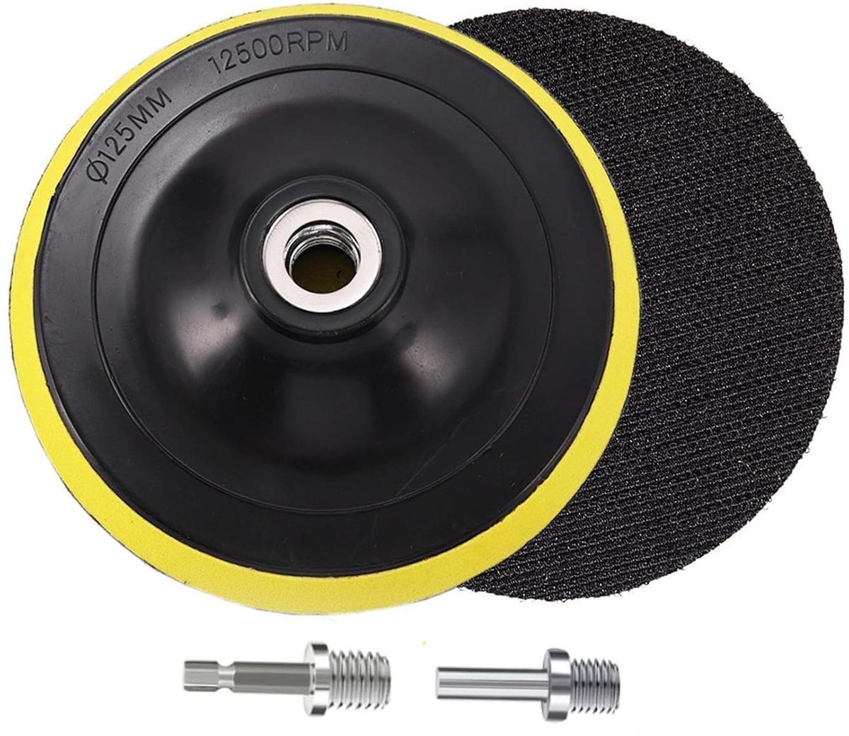 Polijstschijf 125 mm - 2 Stuks - Velcro met M14 Adapter - Ideaal voor slijpmachines - ShopVlot