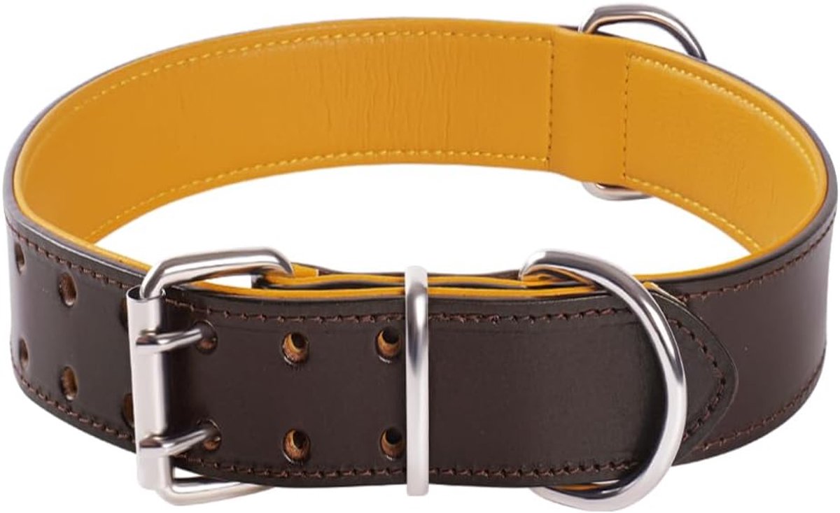 Hondenhalsband - Heavy Duty voor Sterke Rassen - Leer - Comfortabel en Duurzaam - ShopVlot
