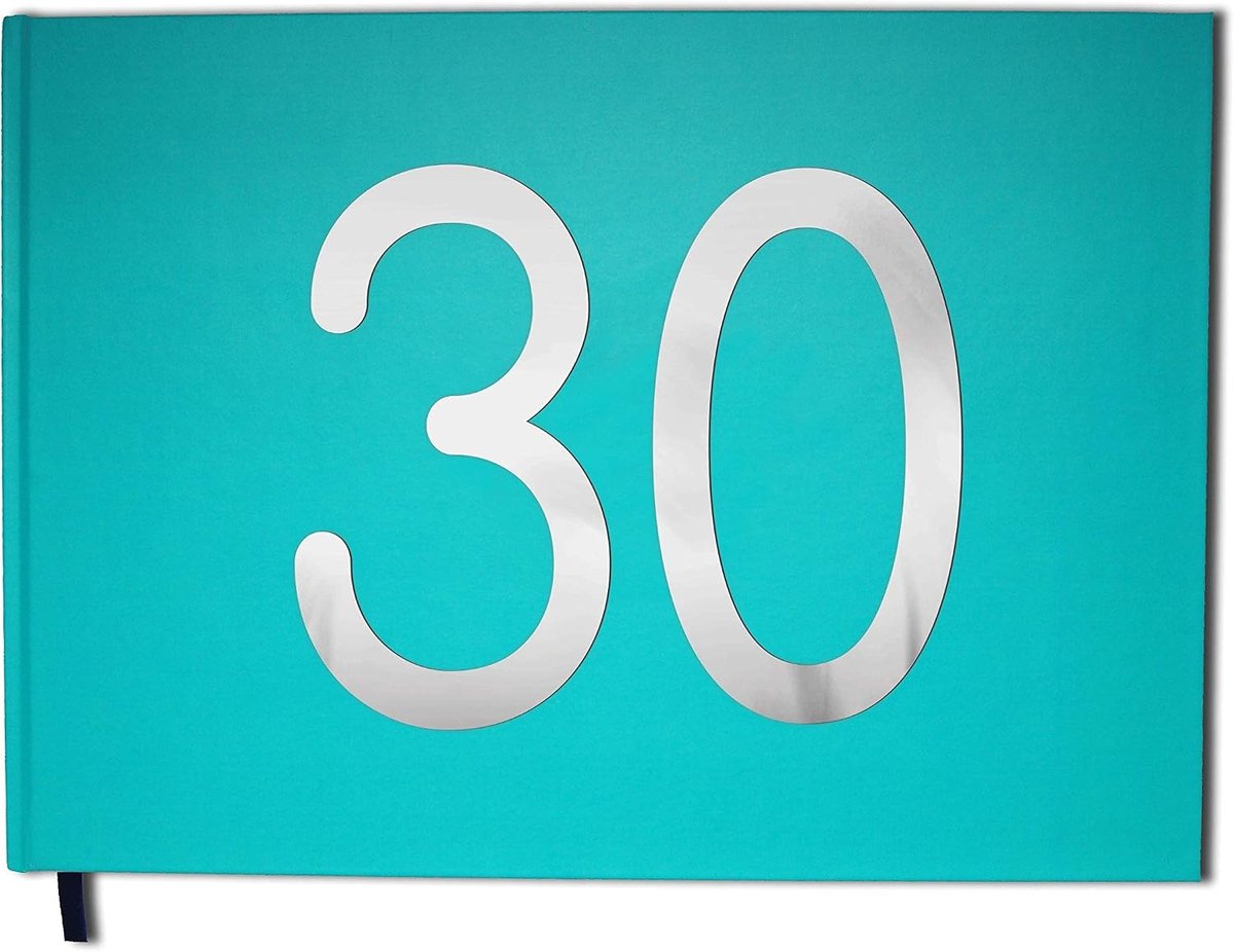 Gastenboek A4 - 30 jaar - Zwart matte omslag - 100 genummerde pagina's - ShopVlot