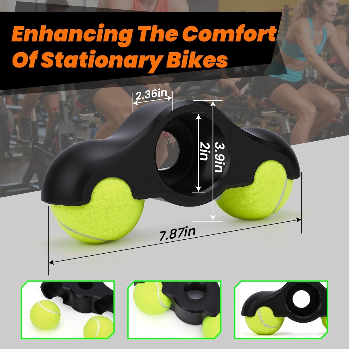 Indoor cycling stabiliteitsadapter - robuust kunststof - met 8 kogels - verbeterde stabiliteit - ShopVlot
