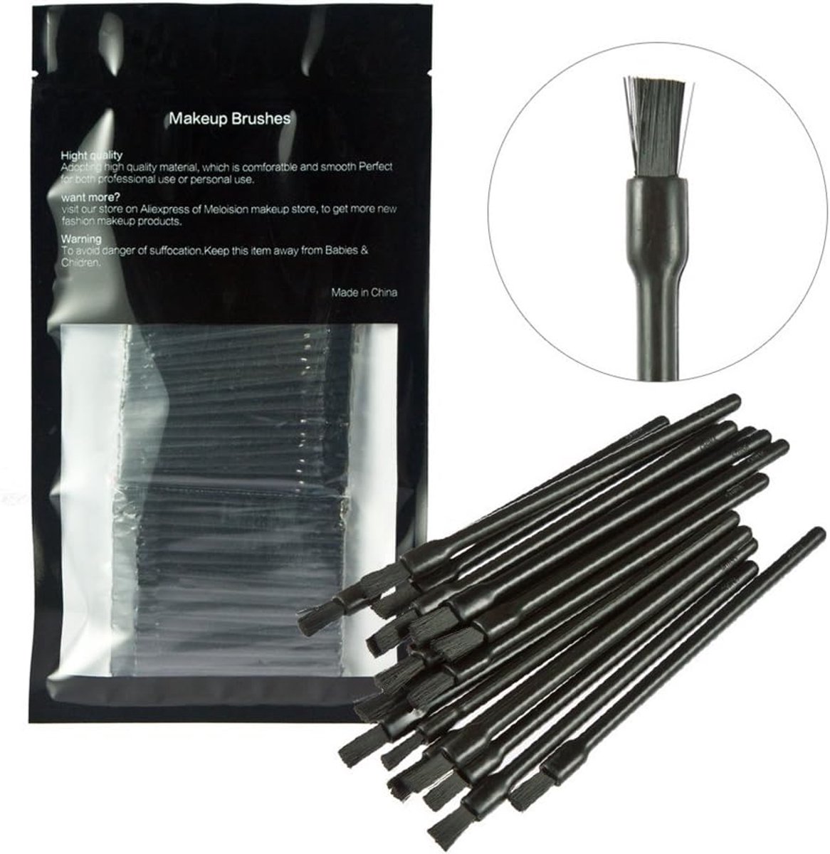 Lippenborstels 100 stuks - Wegwerp - Flockkop - Ideaal voor make-up - ShopVlot