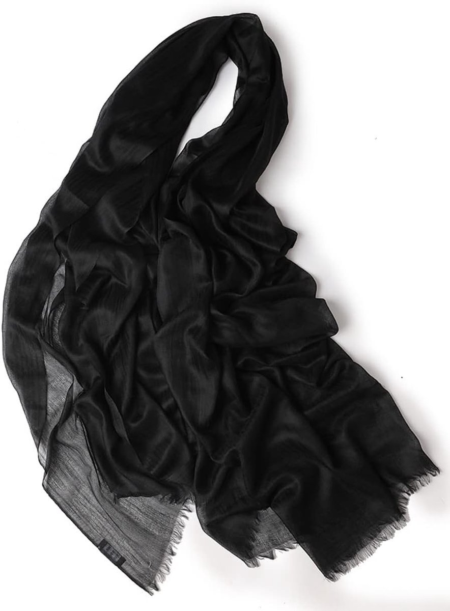 Cashmere sjaal licht dun - Pashmina met franjes - stijlvolle accessoire voor dames - ShopVlot